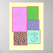 Poster Mouches de lutterfes embouties (Devant)