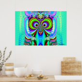 Poster Moucheteuse de la chouette de grenaille 3 (Cuisine)