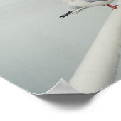Poster Mouette blanche le jour d'hiver (Coin)