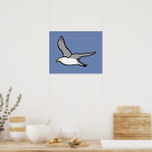 Poster Mouette en vol. Un oiseau en vol (Cuisine)