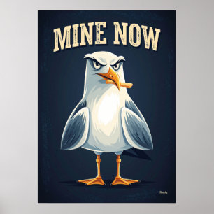 Poster Mouette Mienne Maintenant – Drôle d'Art de Personn