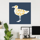 Poster Mouette | Sauvage Et Libre (Bureau à domicile)