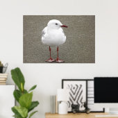 Poster Mouette sur une plage de sable (Bureau à domicile)