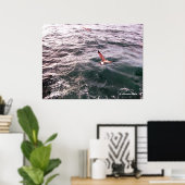 POSTER MOUETTE VOLANT AU-DESSUS DES VAGUES (Bureau à domicile)