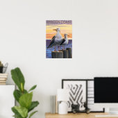 Poster Mouettes de la côte de l'Oregon (Bureau à domicile)