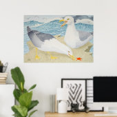 Poster Mouettes reposant sur une falaise (Bureau à domicile)