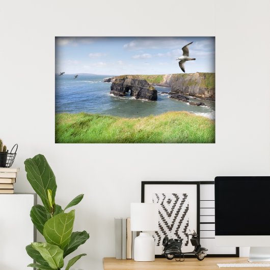 Poster Mouettes rocheuses vierges dans un capot (Bureau à domicile)