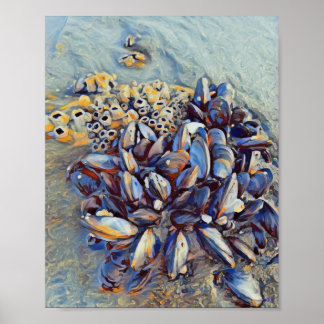 Poster Moule bleue 8 x 10 toile Imprimer
