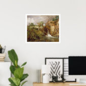 Poster Moulin à Gillingham, Dorset, 1825-26 (huile sur to (Bureau à domicile)