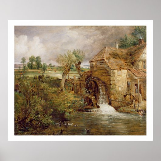 Poster Moulin à Gillingham, Dorset, 1825-26 (huile sur to (Devant)
