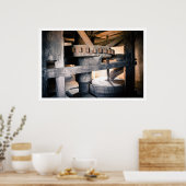 Poster Moulin à vent intérieur, Millstone, Tés, Hongrie (Cuisine)