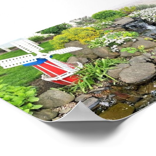 Poster Moulin à vent Jardin Décor (Coin)