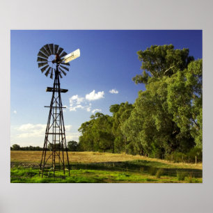 Poster Moulin à vent près de la Hume Highway, Victoria, A
