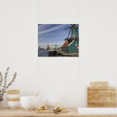 Poster Moulin à vent, Zaanse Schans, Hollande, Pays-Bas (Cuisine)