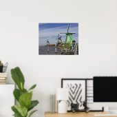 Poster Moulin à vent, Zaanse Schans, Hollande, Pays-Bas 2 (Bureau à domicile)
