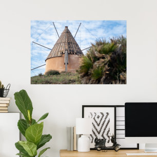 Poster Moulin à vin à Cabo de Gata Canvas