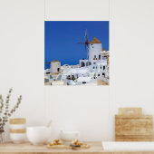 Poster Moulin à vin en Oia, Santorin, Grèce (Cuisine)