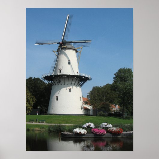 Poster Moulin à vin néerlandais en Zélande, Pays-Bas Post (Devant)