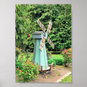 Poster Moulin à vin vert Jardin Décor (Devant)