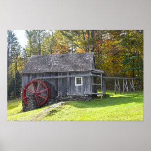 Poster Moulin antique de Vermont