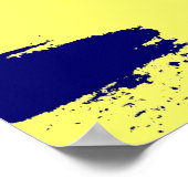 Poster Moulin bleu marine et jaune (Coin)