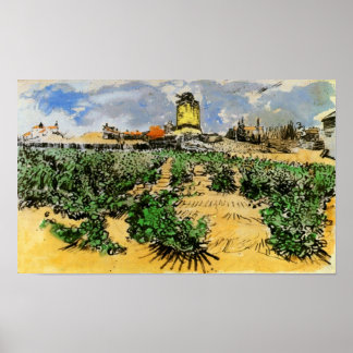 Poster Moulin d'Alphonse Daudet Van Gogh Art