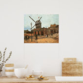 Poster Moulin de la Galette par Vincent van Gogh, Windmil (Cuisine)