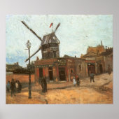 Poster Moulin de la Galette par Vincent van Gogh, Windmil (Devant)