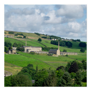 Poster Moulin d'Oats Royd - Paysage historique du Yorkshi