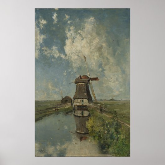 Poster Moulin hollandais à polders Paul Gabriël (Devant)