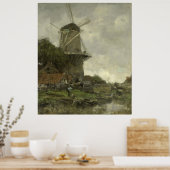 Poster Moulin néerlandais, Jacob Maris (Cuisine)