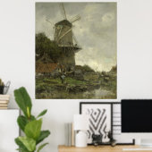 Poster Moulin néerlandais, Jacob Maris (Bureau à domicile)