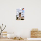 Poster Moulin traditionnel à Palma de Mallorca - Espagne (Cuisine)