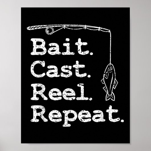 Poster Moulinet de lancer de pêche à répétition (Devant)