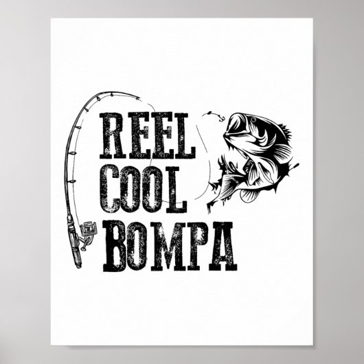 Poster Moulinet de pêche Bompa Drôle de cadeau Bompa cool (Devant)