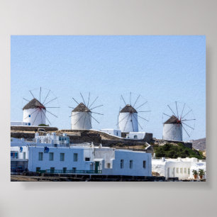 Poster Moulins à vent de Mykonos