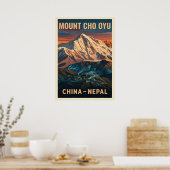Poster Mount Cho Oyu Nepal-China V02 (Cuisine)