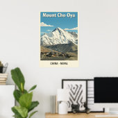 Poster Mount Cho Oyu Nepal-China V03 (Bureau à domicile)
