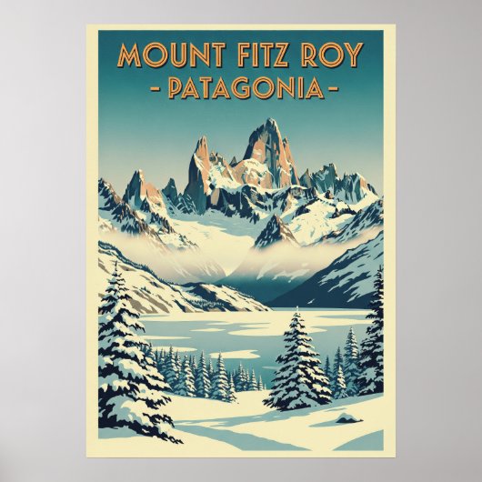 Poster Mount Fitz Roy Patagonia V08 (Devant)