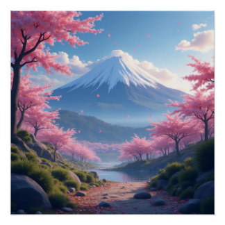 Poster Mount Fuji landscape