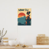 Poster Mount Fuji vintage (Cuisine)