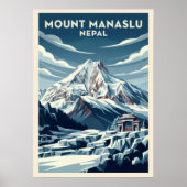 Poster Mount Manaslu Nepal V02 (Devant)