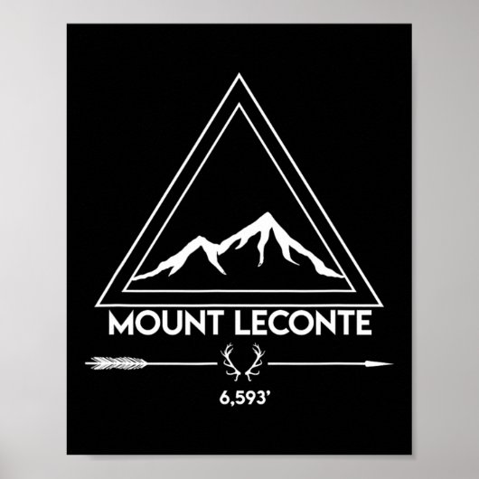 Poster Mount Mt Leconte Smoky Mountains Tennessee Hiking  (Devant)