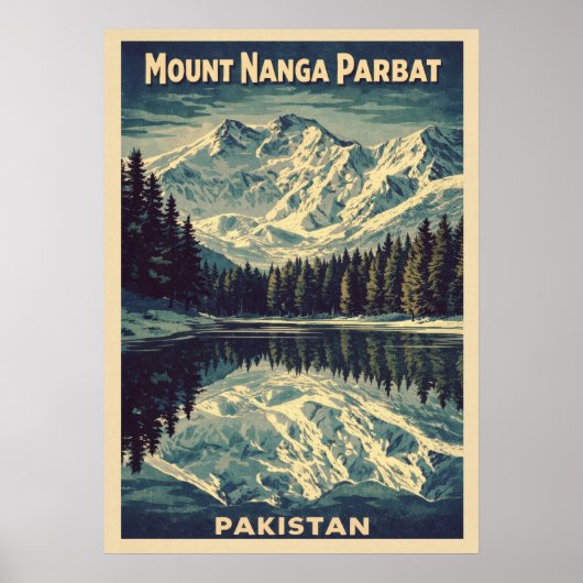 Poster Mount Nanga Parbat V01 (Devant)