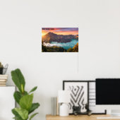 Poster Mount Rinjani Volcano Crater Sunrise Wall Art (Bureau à domicile)