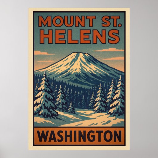 Poster Mount St. Helens Washington V04 (Devant)