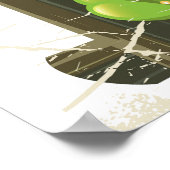 Poster Mount Vesuvius Italian cartoon volcano (Coin)