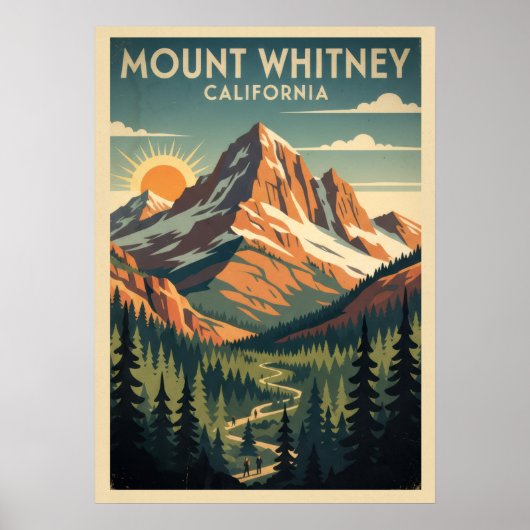 Poster Mount Whitney California V04 (Devant)