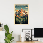 Poster Mount Whitney California V04 (Bureau à domicile)