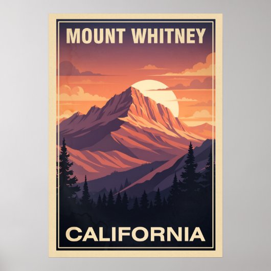 Poster Mount Whitney California V06 (Devant)